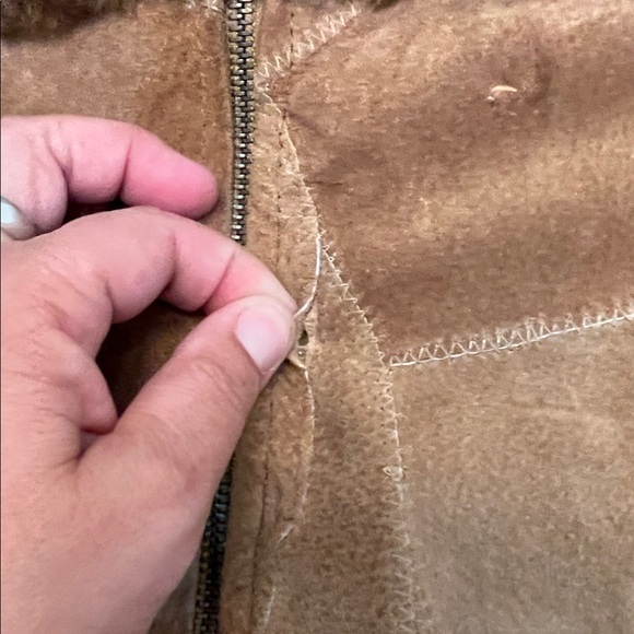 Y2K LEATHER WORKS PATCHWORK SUEDE PENNY LANE STYLE JACKET TAN/BROWN MEDIUM - Picture 14 of 17